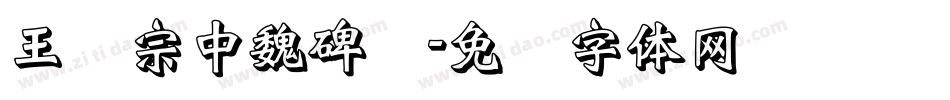 王汉宗中魏碑简字体转换