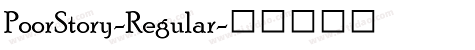 PoorStory-Regular字体转换