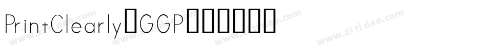PrintClearly-GGP字体转换