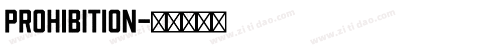 Prohibition字体转换