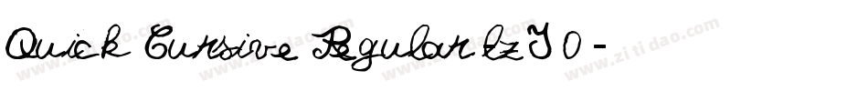 QuickCursiveRegular-lzY0字体转换