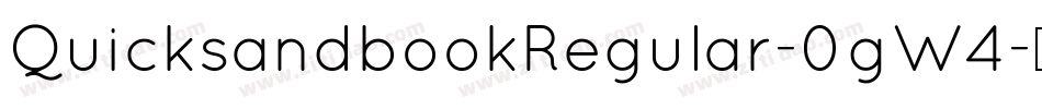QuicksandbookRegular-0gW4字体转换