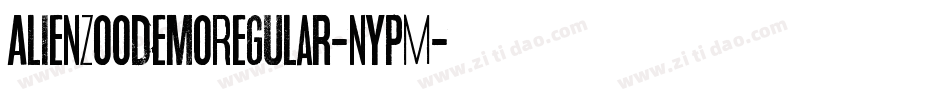 AlienZooDemoRegular-nyPM字体转换