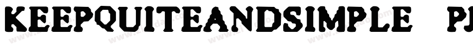 KeepQuiteAndSimple-1pje字体转换