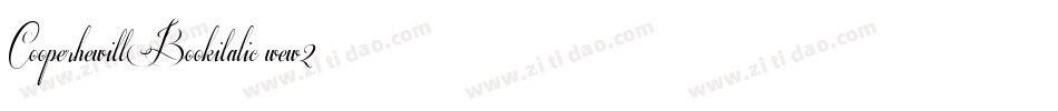 CooperhewittBookitalic-wew2字体转换