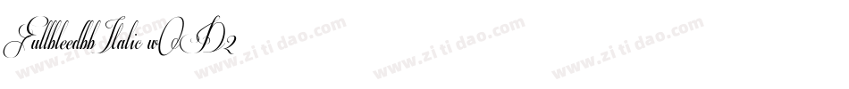 FullbleedbbItalic-wOD2字体转换