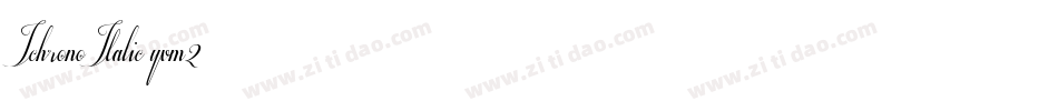 IchronoItalic-yvm2字体转换