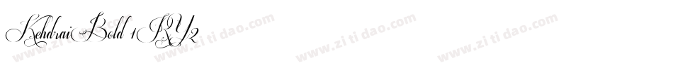 KehdraiBold-1RY2字体转换