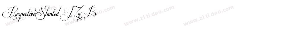 RespectiveSlanted-JZqB字体转换
