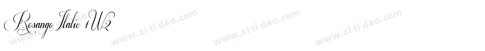 RosangoItalic-1W2字体转换