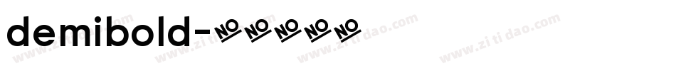 demibold字体转换