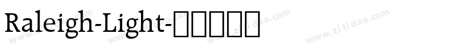 Raleigh-Light字体转换