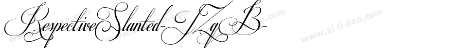 RespectiveSlanted-JZqB字体转换