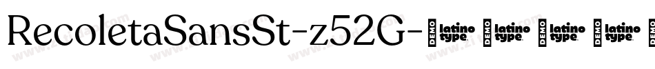 RecoletaSansSt-z52G字体转换
