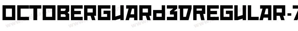OctoberGuard3DRegular-7alV字体转换
