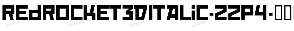 RedRocket3DItalic-zZp4字体转换