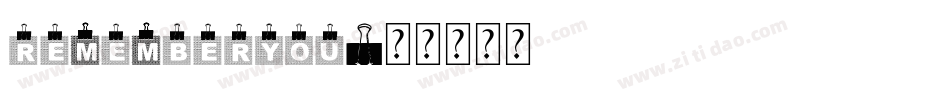 RememberYou字体转换