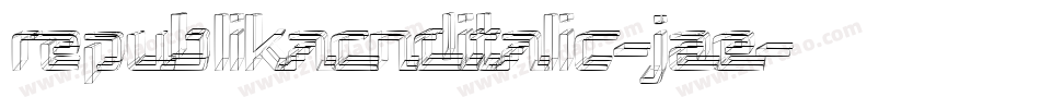 RepublikaCndItalic-JAE字体转换