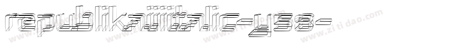 RepublikaIiiItalic-Y58字体转换