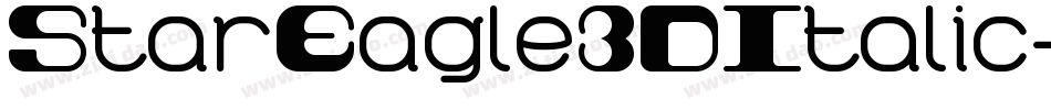 StarEagle3DItalic-j60O字体转换