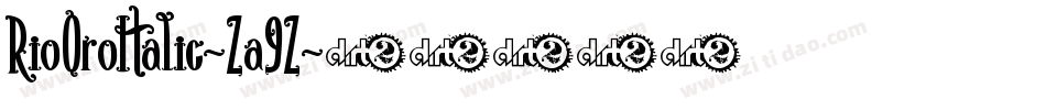 RioOroItalic-Za9Z字体转换