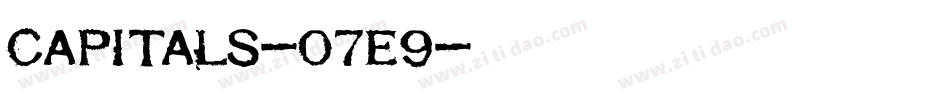 Capitals-07E9字体转换