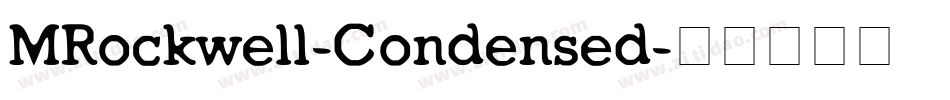 MRockwell-Condensed字体转换