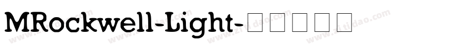 MRockwell-Light字体转换