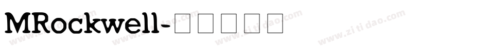 MRockwell字体转换