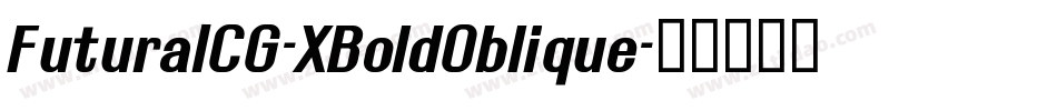 FuturaICG-XBoldOblique字体转换