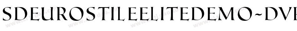 SdEurostileEliteDemo-DVRx字体转换