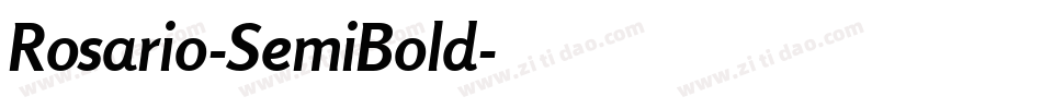 Rosario-SemiBold字体转换