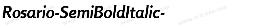 Rosario-SemiBoldItalic字体转换