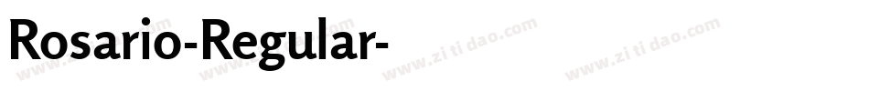 Rosario-Regular字体转换