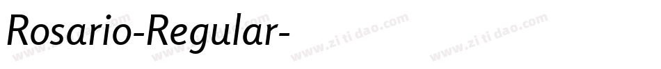 Rosario-Regular字体转换