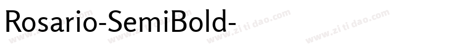 Rosario-SemiBold字体转换