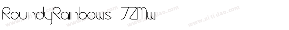 RoundyRainbows-7ZMw字体转换