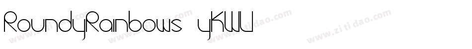 RoundyRainbows-yKWV字体转换