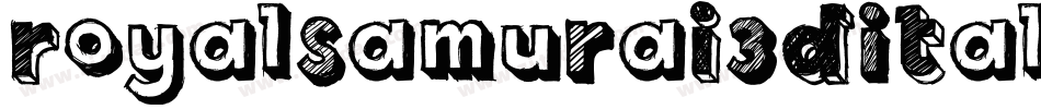 RoyalSamurai3DItalic-gVK4字体转换