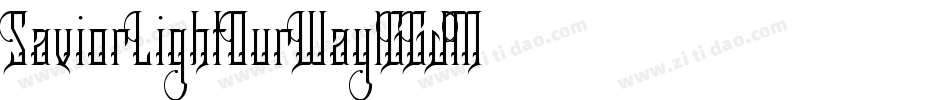 SaviorLightOurWay-1GGJM字体转换
