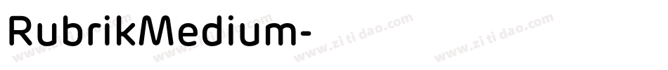 RubrikMedium字体转换