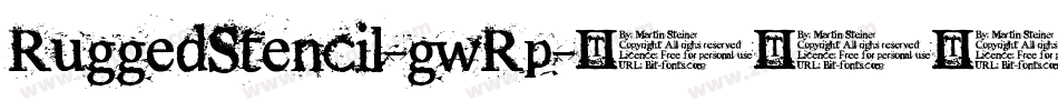 RuggedStencil-gwRp字体转换