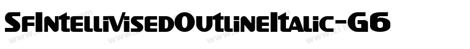 SfIntellivisedOutlineItalic-G6OA字体转换