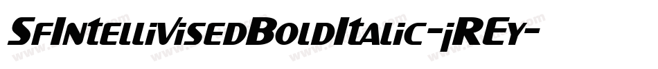 SfIntellivisedBoldItalic-jREy字体转换