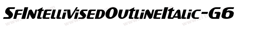 SfIntellivisedOutlineItalic-G6OA字体转换