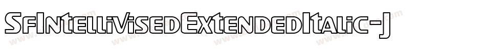 SfIntellivisedExtendedItalic-JWRK字体转换