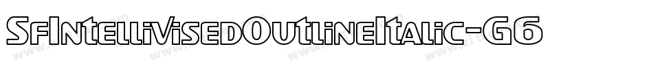 SfIntellivisedOutlineItalic-G6OA字体转换