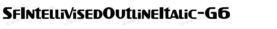 SfIntellivisedOutlineItalic-G6OA字体转换