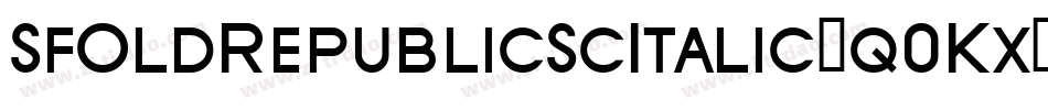 SfOldRepublicScItalic-q0Kx字体转换
