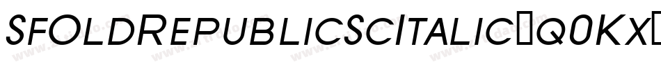 SfOldRepublicScItalic-q0Kx字体转换